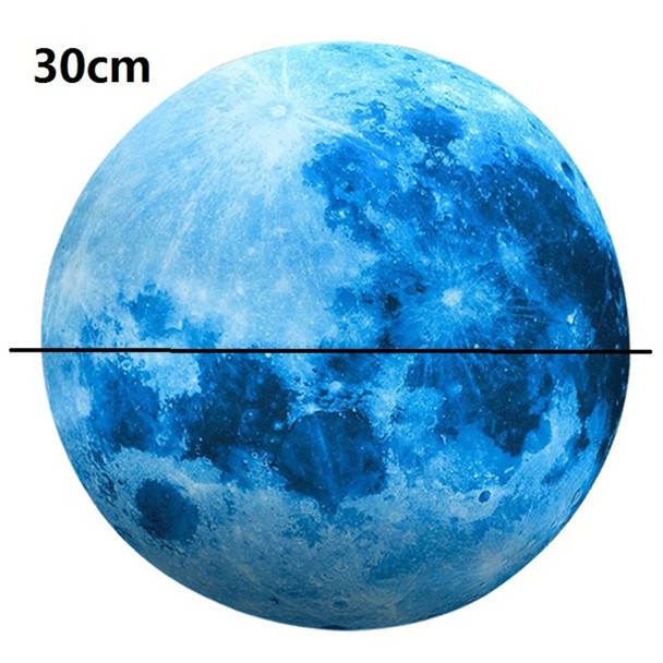 3 PCS AFG33003 Home Decoration Luminous Stars Moon PVC Stickers, Specification:Blue Moon 30cm