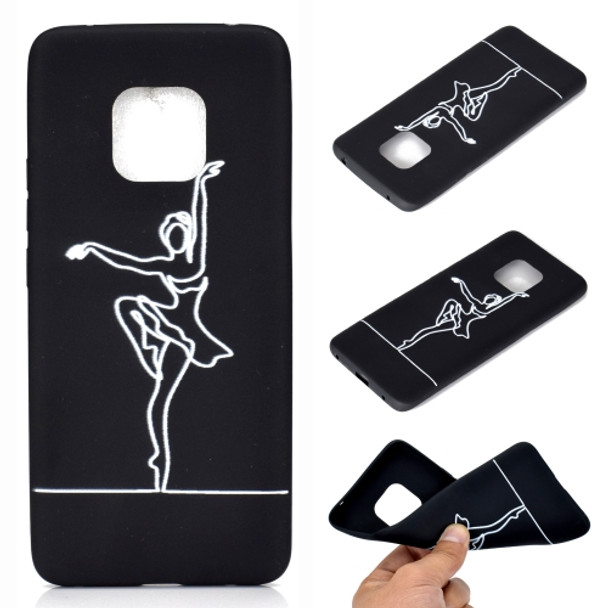 For Huawei Mate 20 Pro Shockproof Stick Figure Pattern Soft TPU Protective Case(Ballet Girl)