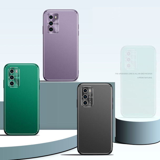For Huawei P40 Pro Cool Frosted Metal TPU Shockproof Case(Purple)