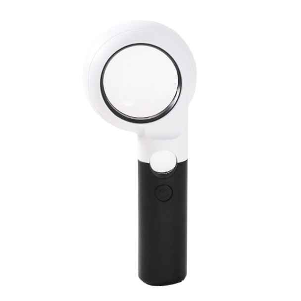 CH55-8L Hand-Held With LED Lamp Magnifier Double Lens 7 Times / 20 Times Portable Magnifying Glass