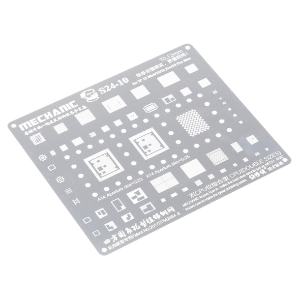 MECHANIC S24-10 0.12mm BGA Reballing Stencil Template for iPhone 12 Pro/12/12 Mini/12 Pro Max