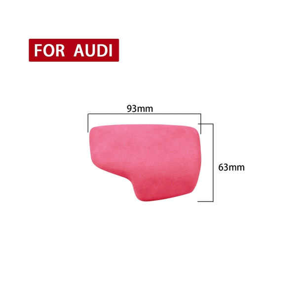 Car Suede Shift Knob Handle Cover A Version for Audi A4/S4(2017+) & A5/S5(2017+), Suitable for Left Driving(Pink)