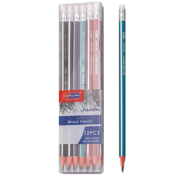 Skyglory 4 Packs Student Art Drawing And Writing HB Pencil, Specification： SG-203-12