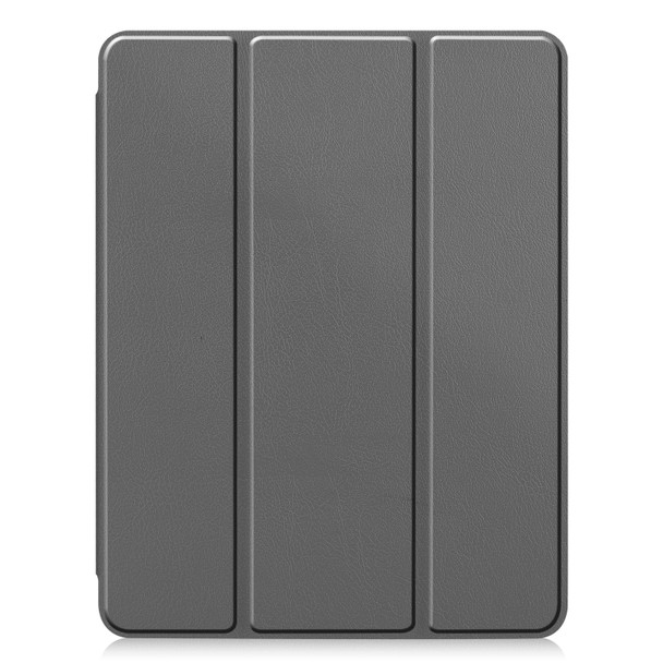 Custer Pattern TPU Smart Tablet Holster with Sleep Function & Tri-Fold Bracket & Pen Slot(Gray)