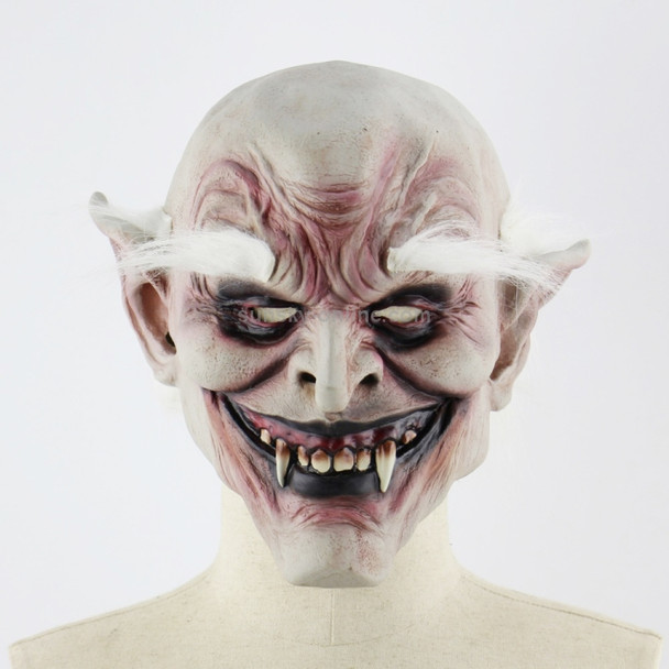 Halloween Festival Party Latex White-browed Monster Frightened Mask Headgear, with Hair