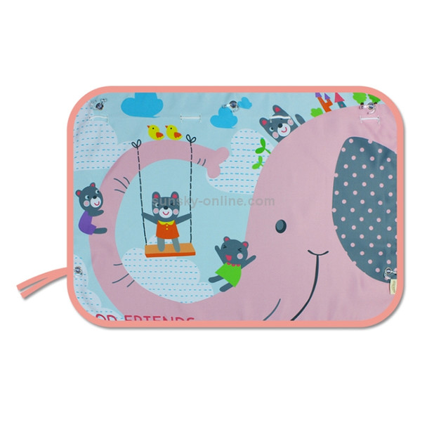 Pink Elephant Pattern Car Large Rear Window Sunscreen Insulation Window Sunshade Cover, Size: 70*50cm