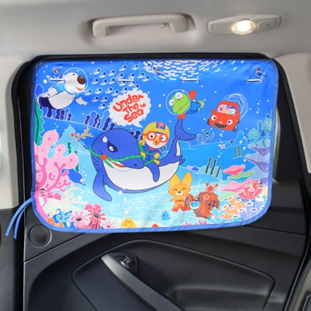 Underwater World Pattern Car Large Rear Window Sunscreen Insulation Window Sunshade Cover, Size: 70*50cm