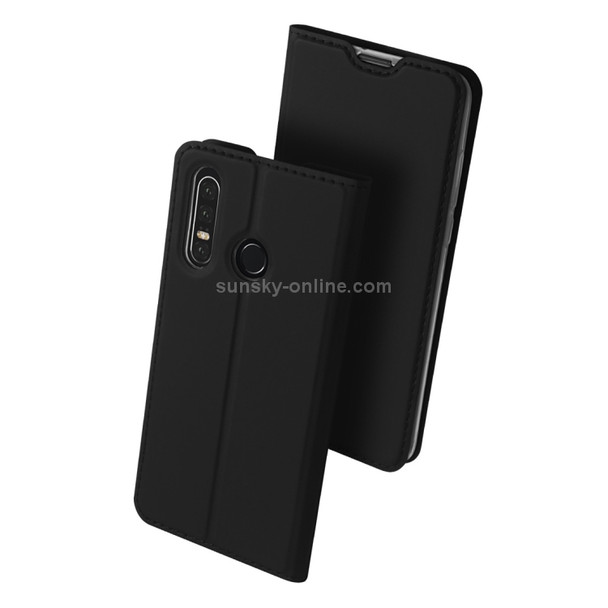 DUX DUCIS Skin Pro Series Horizontal Flip PU + TPU Leather Case for Huawei P30 Lite, with Holder & Card Slots (Black)