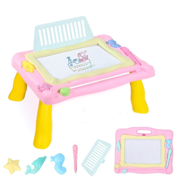 Early Childhood Education Color Magnetic Drawing Board Cartoon Graffiti Painting Writing Board(Pink)