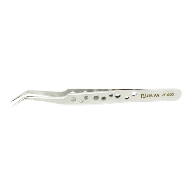 JIAFA JF-602 High-strength Curved Tip Tweezers(Silver)