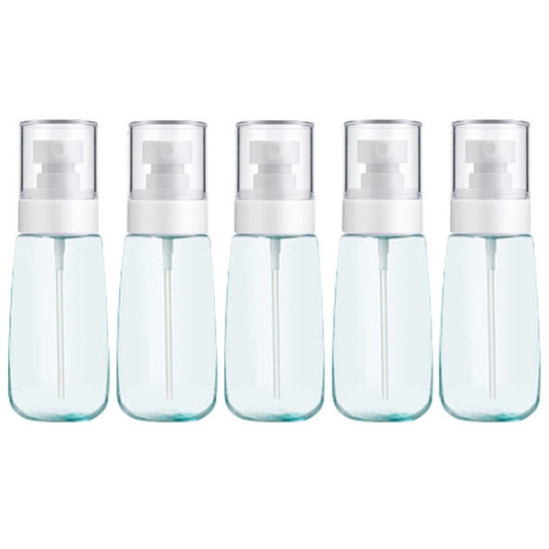 10 PCS Portable Refillable Plastic Fine Mist Perfume Spray Bottle Transparent Empty Spray Sprayer Bottle, 60ml(Blue)