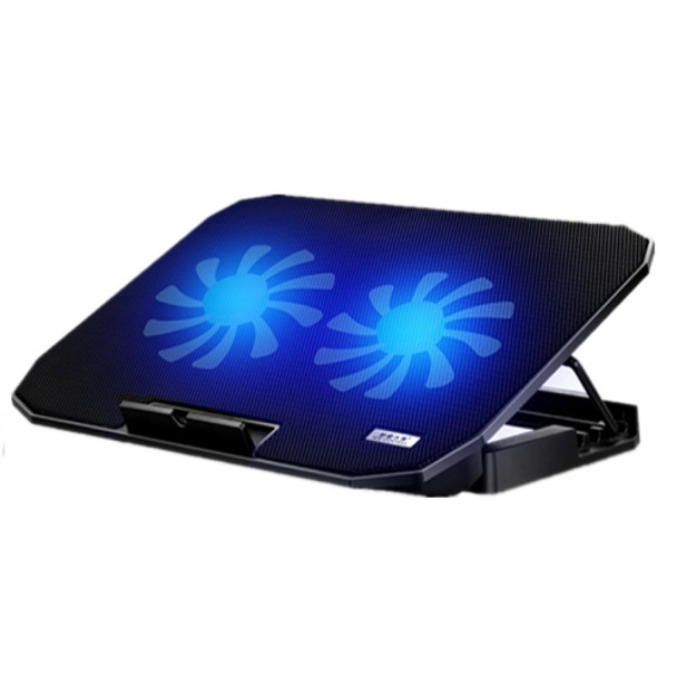 ICE COOREL N106 Laptop Base Adjustment Radiator Dual-Fan Notebook Cooling Bracket, Colour: Standard Version (Blue Light)