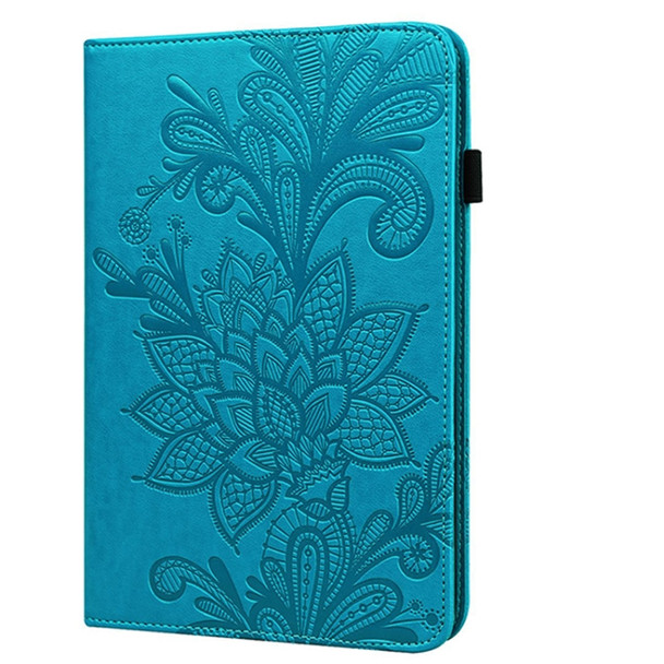 For Samsung Galaxy Tab S2 9.7 T810/T815 Lace Flower Embossing Pattern Horizontal Flip Leather Case with Holder & Card Slots & Wallet & Photo Frame(Blue)