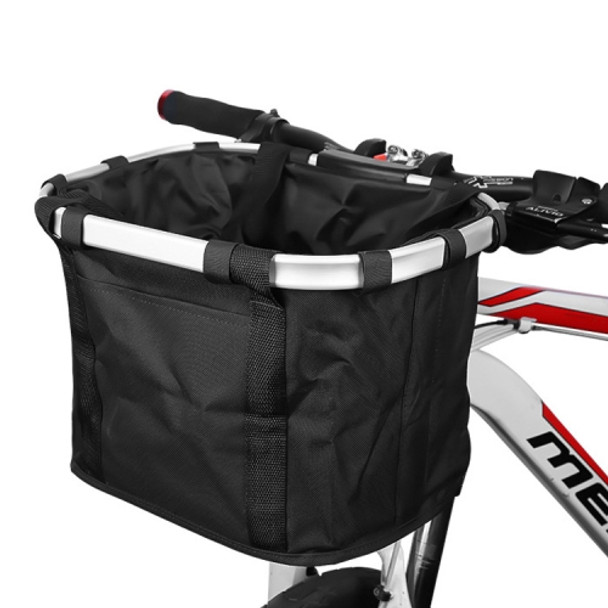 Outdoor Bicycle Front Bag Pet Basket Simple Assembly Foldable Riding Bag(Black)