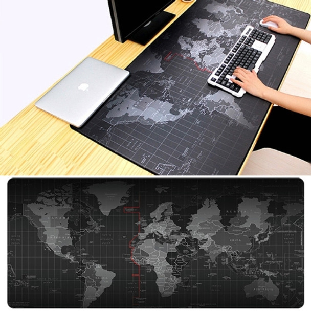 Extended Large Anti-Slip World Map Pattern Soft Rubber Smooth Cloth Surface Game Mouse Pad Keyboard Mat, Size: 60 x 30cm