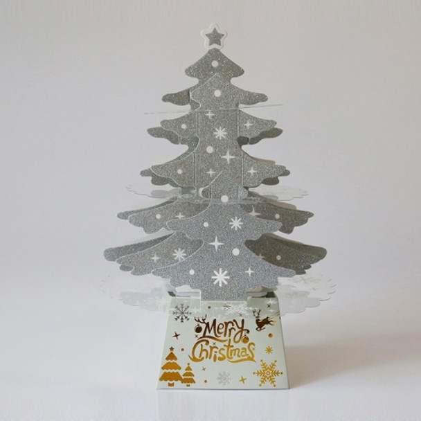 2 PCS Christmas Decorations Mini Desktop Christmas Tree Ornaments, Specification: Silver Without Lamp
