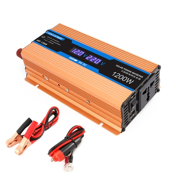 Carmaer 24V to 220V 1200W Car Multi-function Double Digital Display Inverter Household Power Converter