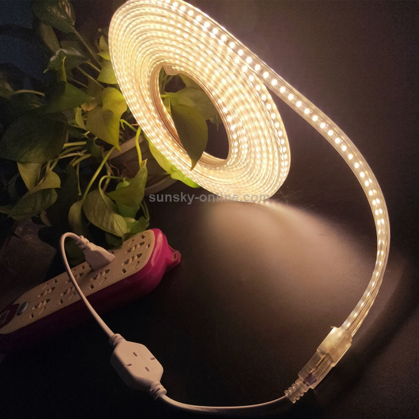 5m SMD 2835 600 LEDs LED Strip Light, AC 220V-240V, EU Plug(Warm White)