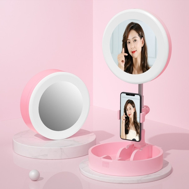 G6 Multi-function Live Broadcast All-in-one Ring Beauty Fill Light Mobile Phone Holder (Pink)