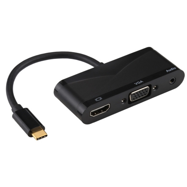 V83 USB-C / Type-C to 4K HDMI / VGA + 3.5mm Audio + USB Multi-function Adapter