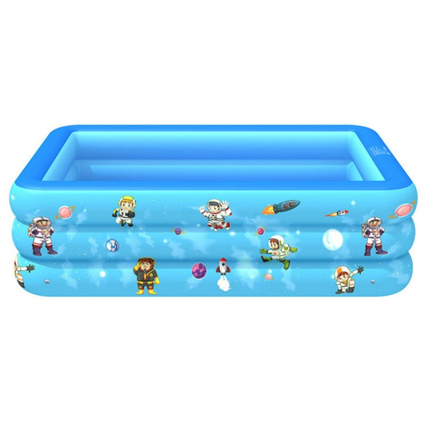 Household Indoor and Outdoor Aerospace Pattern Baby Square Inflatable Swimming Pool, Size:120 x 85 x 35cm