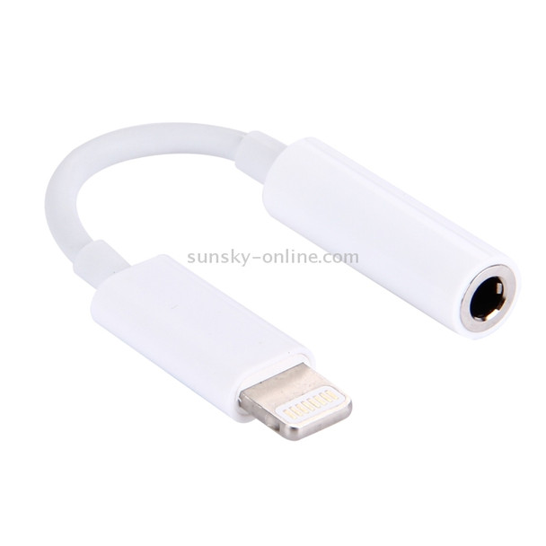 8 Pin to 3.5mm Audio Adapter, Length: About 9cm(White), For iPhone 7 / iPhone 7 Plus / iPhone 6 & 6s / iPhone 6 Plus & 6s Plus, Not Support iOS 10.3.1 or Above Mobile Phones