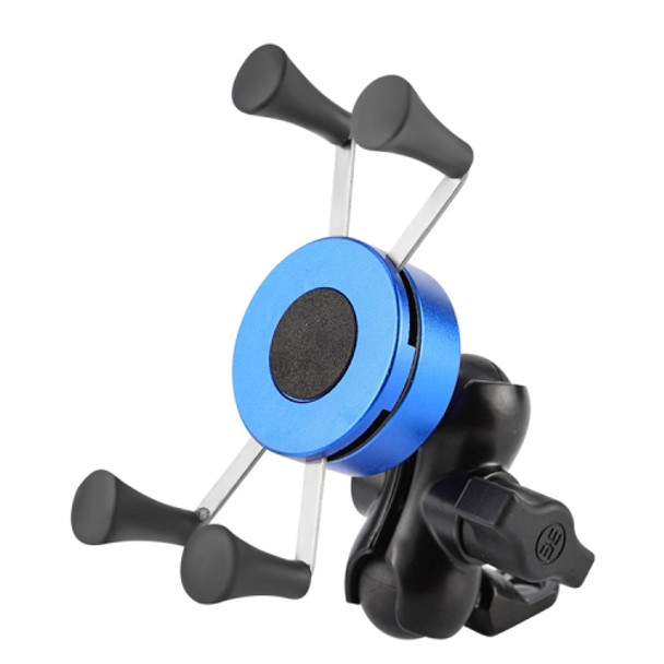 Motorcycle 360 Degree Rotation Adjustable Anti-Shake Anti-Slip Outdoor Riding Mobile Phone Bracket(Blue)