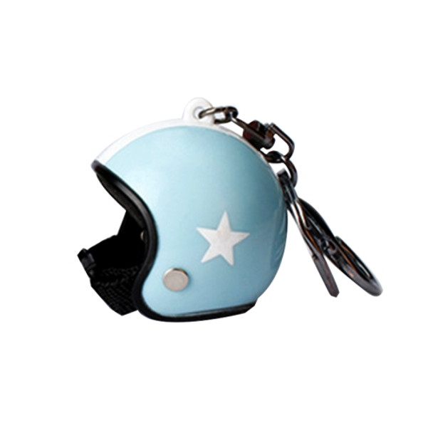 Car Key Chain Pentagon Models Motorcycle Hat Knight Safety Helmet Keychain Car Bag Small Pendant, Random Color Delivery