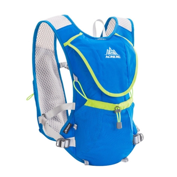 AONIJIE Portable Unisex Lightweight Marathon Riding Water Bottle Backpacks, Outdoor Sports Running Breathable Vest (Blue)