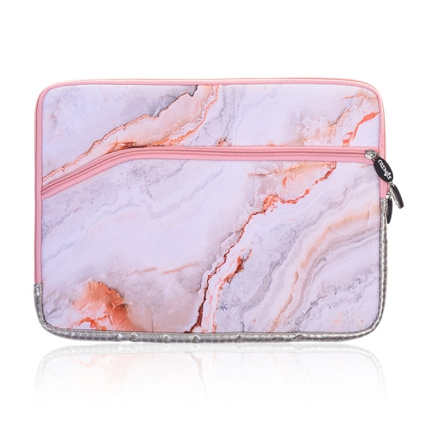 Simple Marble Pattern Neoprene Fashion Sleeve Bag Laptop Bag for MacBook 13.3 inch (Red)