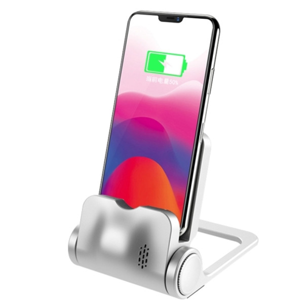 3 in 1 360 Degrees Rotation Phone Charging Desktop Stand Holder, For iPhone, Huawei, Xiaomi, HTC, Sony and Other Smart Phones(Silver)