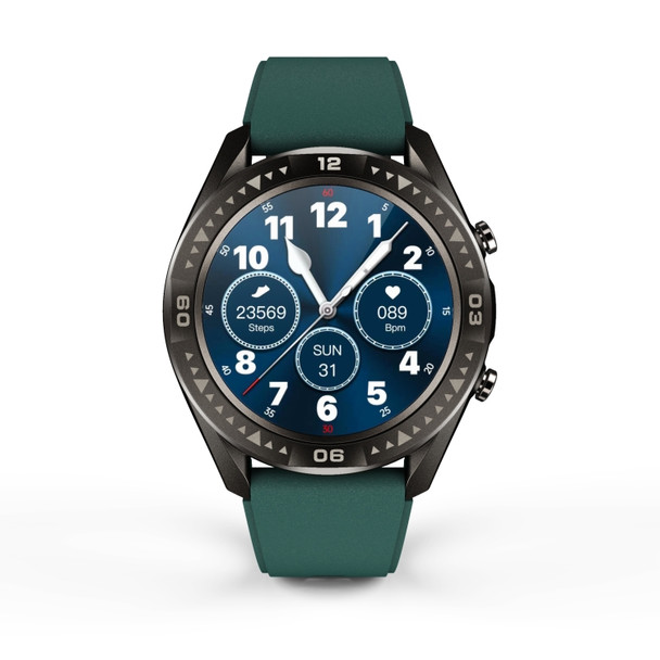 G1 1.28 inch TFT Screen IP67 Waterproof Smart Watch, Support Bluetooth Call / Heart Rate Monitoring / Blood Pressure Monitoring, Style: Silicone Strap(Green)