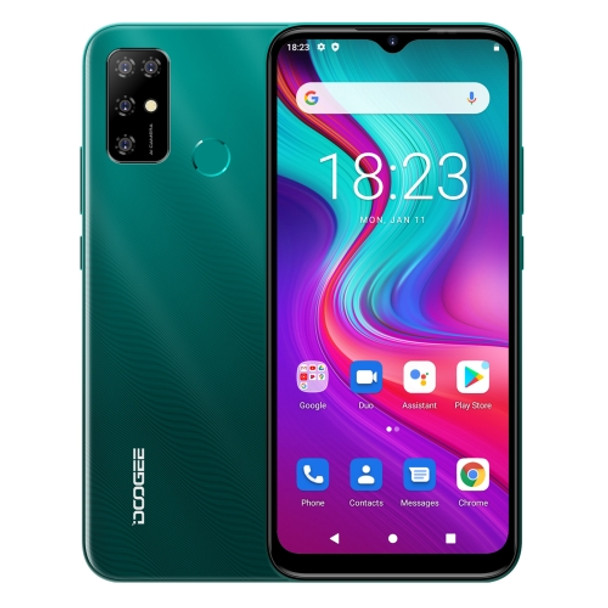 [HK Warehouse] DOOGEE X96, 2GB+32GB, Quad Back Cameras, 5400mAh Battery,  Face ID& Fingerprint Identification, 6.52 inch Android 11 GO SC9863A Octa-Core 28nm up to 1.6GHz, Network: 4G, Dual SIM (Green)