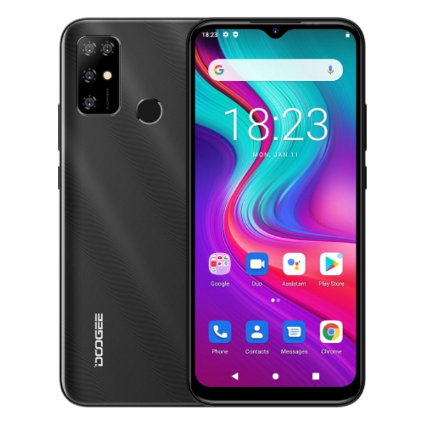 [HK Warehouse] DOOGEE X96, 2GB+32GB, Quad Back Cameras, 5400mAh Battery,  Face ID& Fingerprint Identification, 6.52 inch Android 11 GO SC9863A Octa-Core 28nm up to 1.6GHz, Network: 4G, Dual SIM (Black)