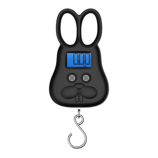 2 PCS Rabbit Shape Electronic Scale Express Scale Cartoon Portable Hanging Scale Battery Style(Black)