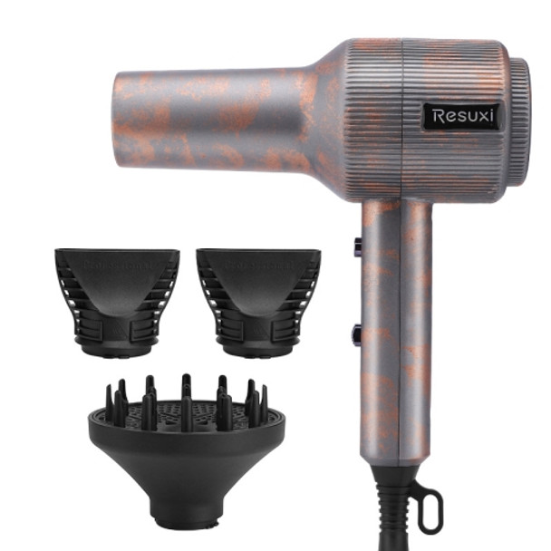 RESUXI High-Power Constant Temperature Hair Care Strong Wind Quick-Drying Hair Dryer, Product specifications: EU Plug(Grey)