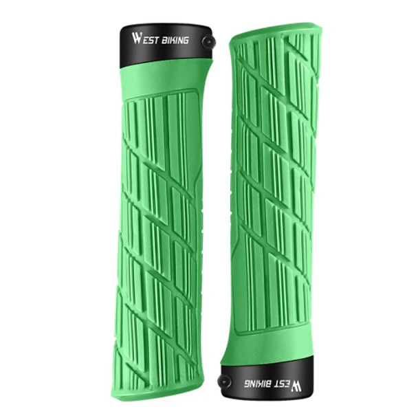 WEST BIKING Bicycle Anti-Skid And Shock-Absorbing Comfortable Grip Cover(Grass Green)