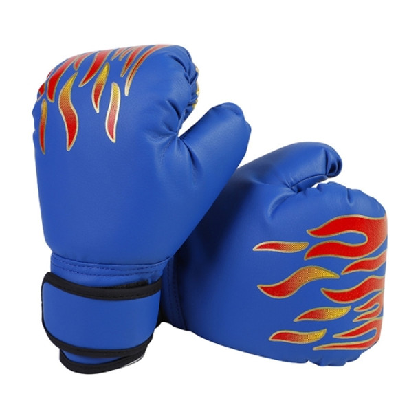 1 Pair Children Boxing Gloves Fitness Fighting Boxing Gloves, Size: Children Small Flame(Blue)