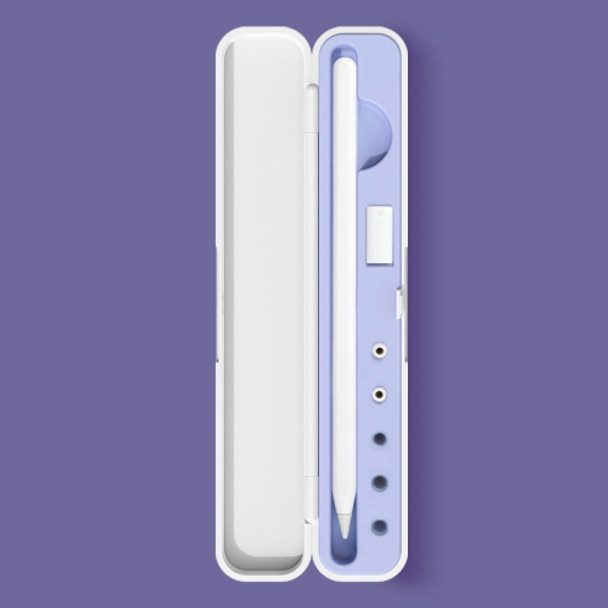 Silicone Stylus Protection Storage Box Box For Apple Pencil 1 / 2 , Specification: 8mm (Clove Purple)