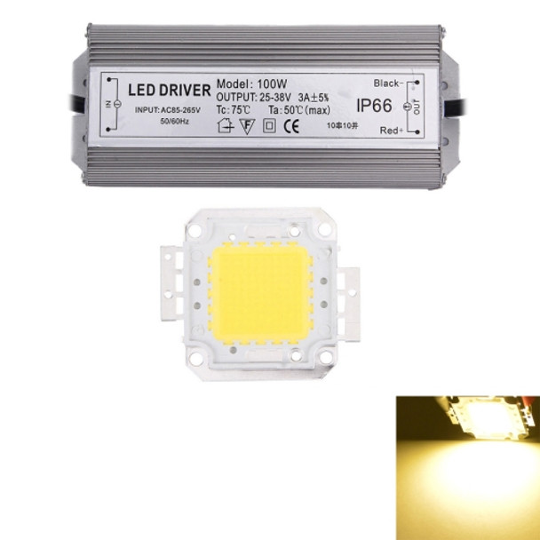 100W 8500LM High Power LED Integrated Light Lamp + 25-38V LED Driver(Warm White)