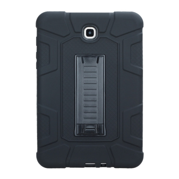 For Samsung Galaxy Tab A 8.0 2015 C5 Four Corners Shockproof Silicone + PC Protective Case with Holder(Black)