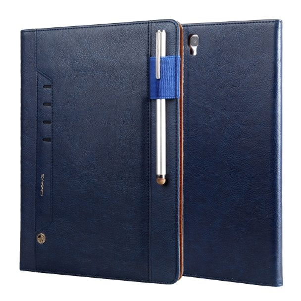 For Galaxy Tab S3 9.7/T820 CMai2 Tmall Kaka Litchi Texture Horizontal Flip Leather Case with Holder & Card Slot & Photo Frame & Pen Slot(Royal Blue)