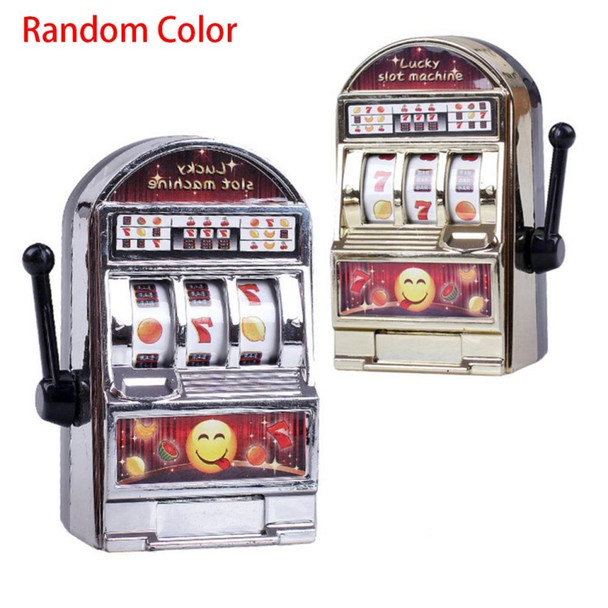 Mini Slot Machine Toy Rotatable Stress Reliever Children Party Jackpot Funny Jokes Play Toy, Random Color