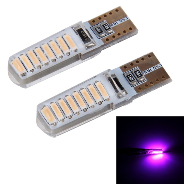 2PCS T10 3W 16 SMD-4014 LEDs Car Clearance Lights Lamp, DC 12V(Pink Light)