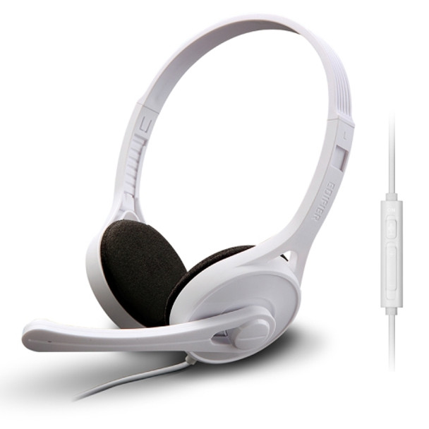 Edifier K550 3.5mm Plug Wired Wire Control Stereo Computer Game Headset with Microphone, Cable Length: 2m(Fashion White)