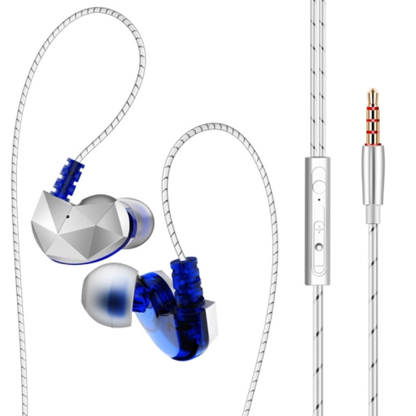 QKZ CK6 HIFI In-ear Plastic Material Music Headphones (Blue)
