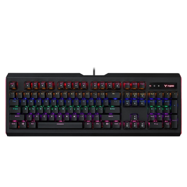 Rapoo V500L 104-keys Mixed Color Light Wired Gaming  Mechanical Keyboard Office Desktop Computer Keyboard(Red Shaft)