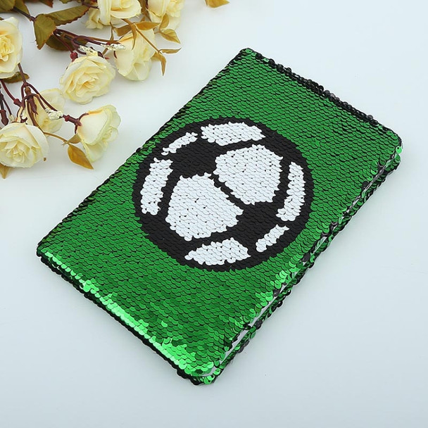 HX25L02 Creative Sequins Notebook Stationery Fashion Office Business Gift 78 Sheets Daily Memos Notepad(Football)