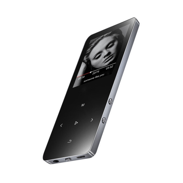 1X2 .8 inch Touch Screen Metal Bluetooth MP3 MP4 Hifi Sound Music Player 16GB(Silver)