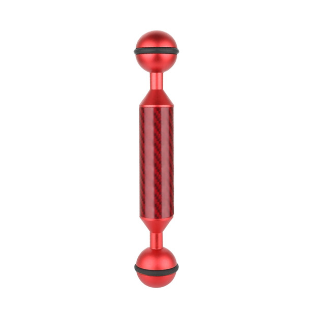 PULUZ 5 inch 12.7cm Length 20.8mm Diameter Dual Balls Carbon Fiber Floating Arm, Ball Diameter: 25mm(Red)